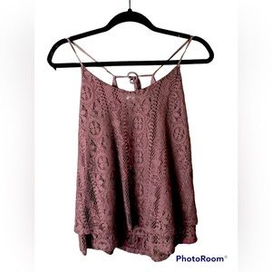 Maurice’s purple lace spaghetti strap camisole tank top Size M